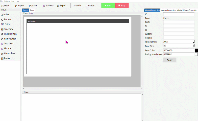 Adding an entry to the canvas
