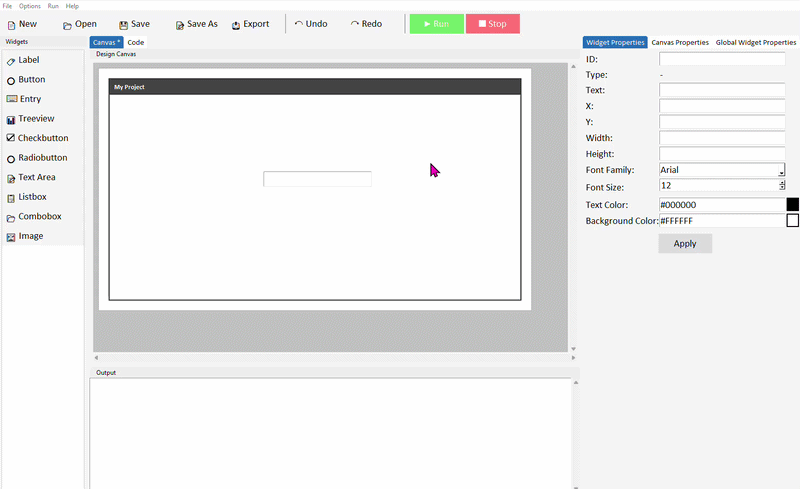 Setting entry ID in properties panel