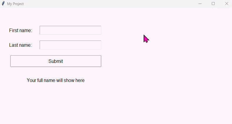 Example of name input app