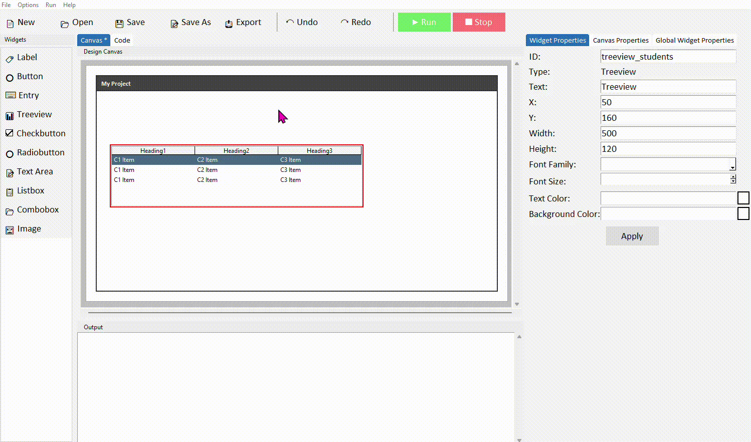 Editing the data function, running app, real data appears